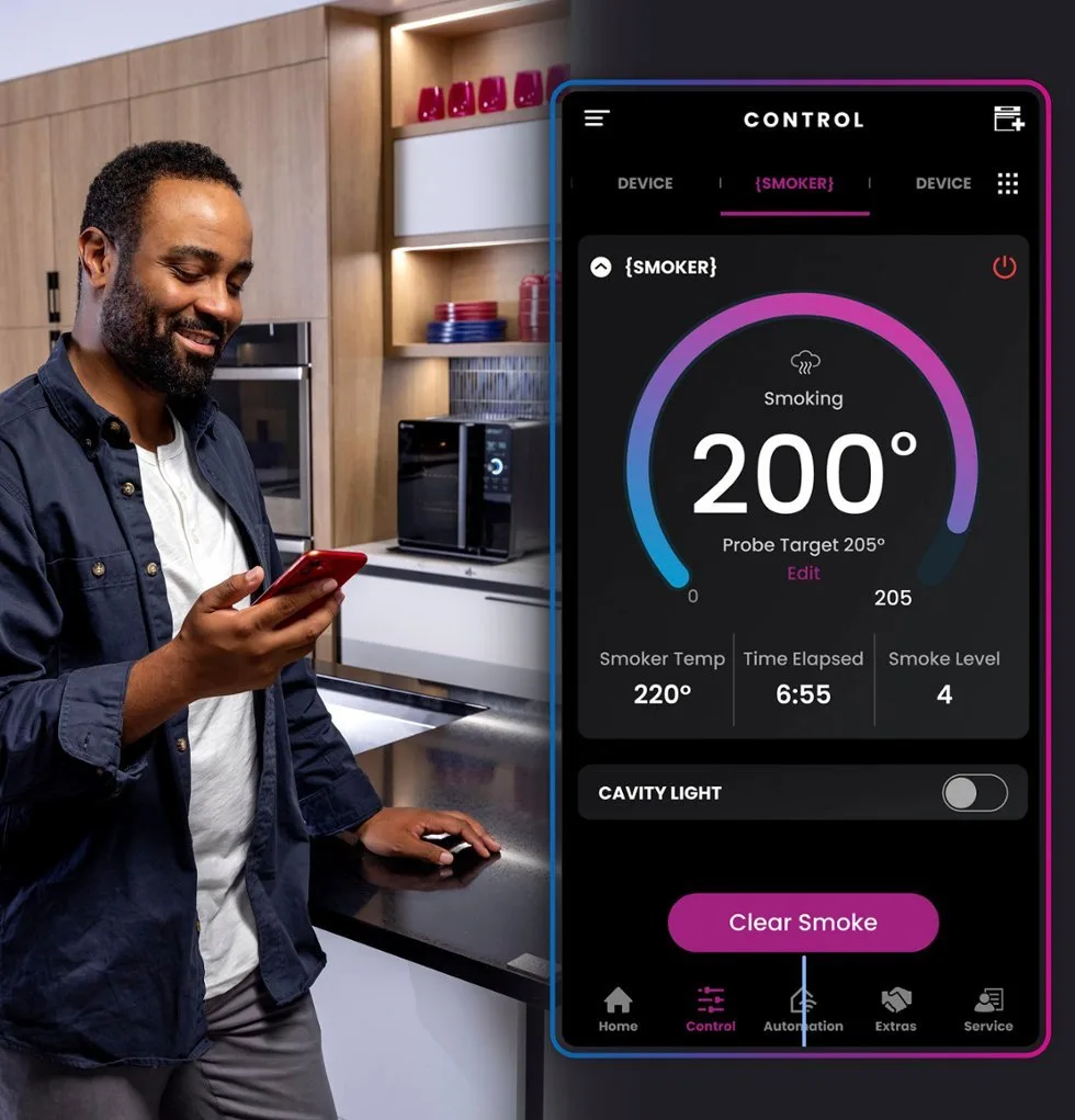 Control Apps for Indoor smoker with true outdoor flavor.